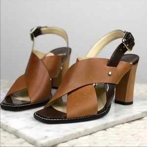 Jimmy Choo Aix Leather Slingback Heeled Sandals